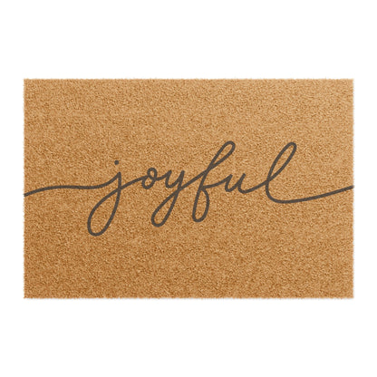 Joyful Doormat - Script Welcome Coir Mat