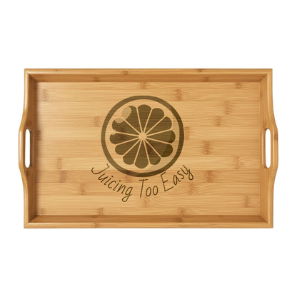 Engraved Bamboo Serving Tray — Tropical Avocado Design