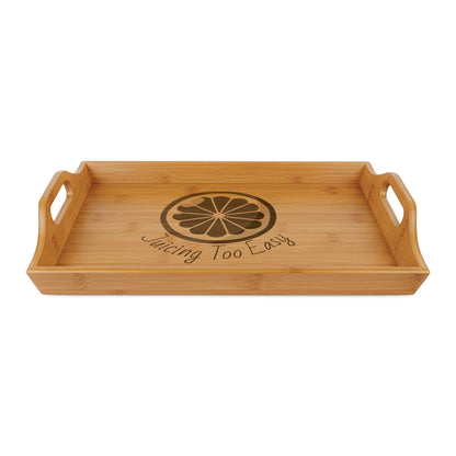 Engraved Bamboo Serving Tray — Tropical Avocado Design